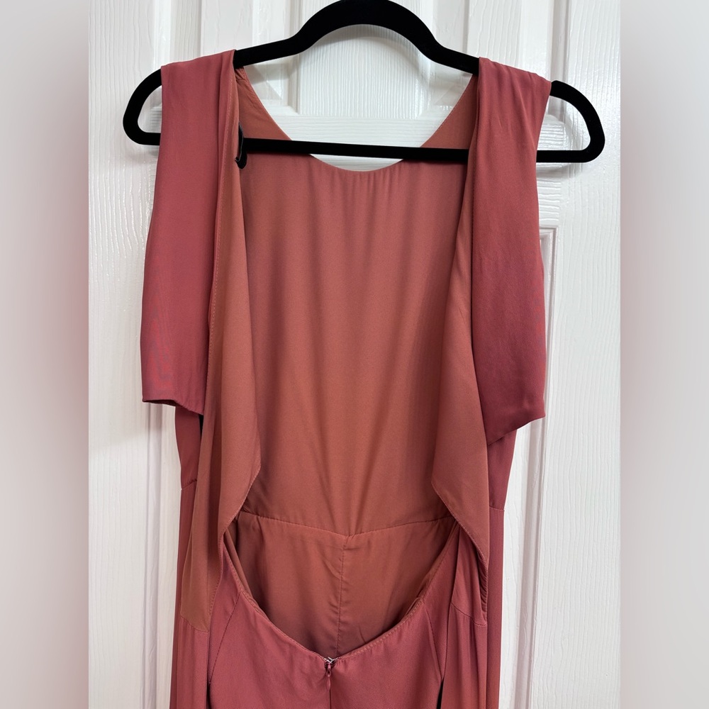 Lost April Sleeveless Jumpsuit with Back Straps in Terracotta - Picture 11 of 15